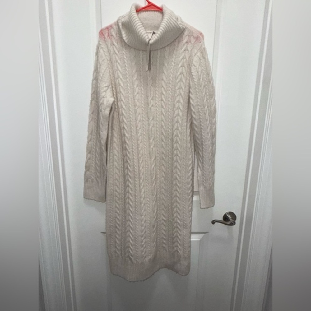 NWT Target a new day White Midi Cable-knit Sweater Dress
